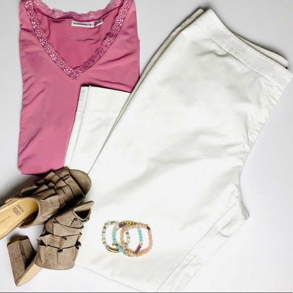 Lafayette 148 White Dress Pants Size 16 - Picture 3 of 7